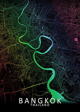 Bangkok Rainbow City Map