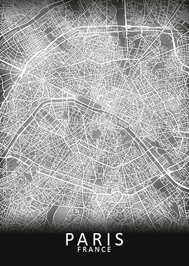 Paris LED Glow City Map