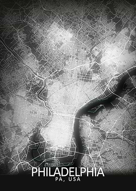 Philadelphia LED Glow Map