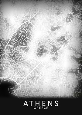 Athens LED Glow City Map