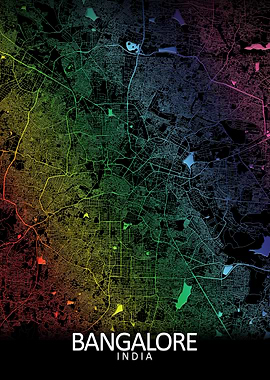 Bangalore Rainbow City Map