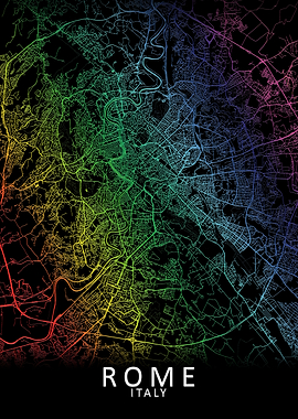 Rome Rainbow City Map