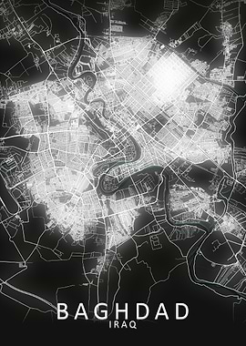 Baghdad LED Glow City Map
