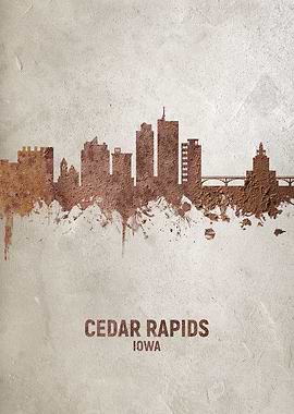 Cedar Rapids Iowa Skyline