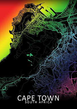 Cape Town Rainbow City Map