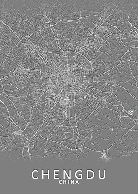 Chengdu Grey City Map