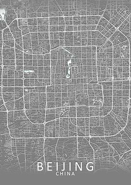 Beijing Grey City Map