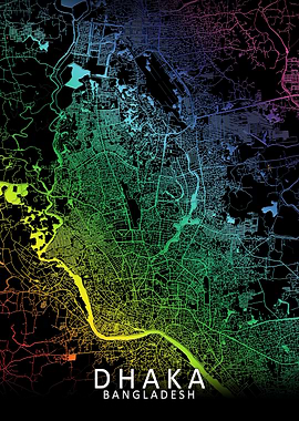 Dhaka Rainbow City Map
