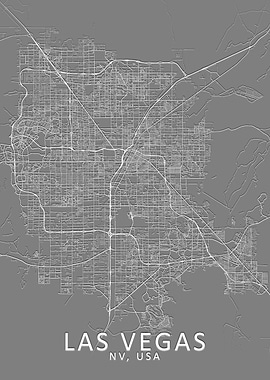Las Vegas Grey City Map
