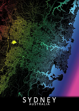 Sydney Rainbow City Map