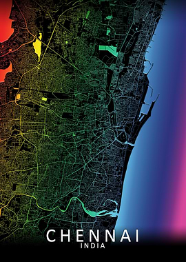 Chennai Rainbow City Map