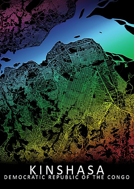 Kinshasa Rainbow City Map