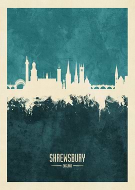 Shrewsbury England Skyline