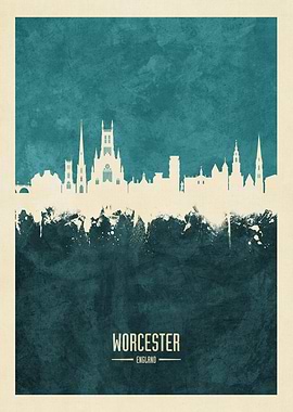 Worcester England Skyline