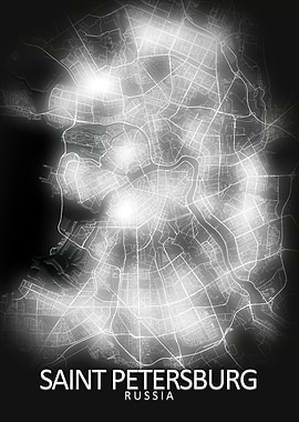 Saint Petersburg LED Map