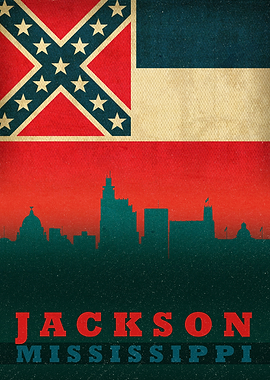 Jackson MS City Skyline
