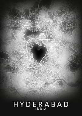 Hyderabad LED Glow CityMap