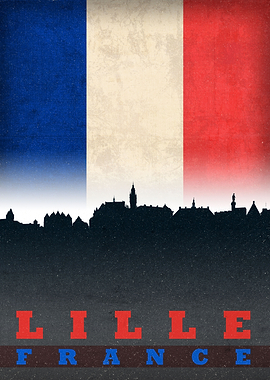 Lille France City Skyline