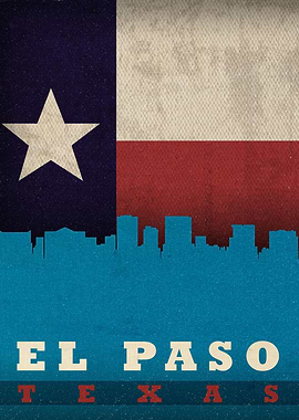El Paso Texas Skyline Flag