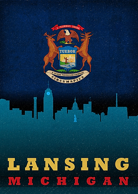 Lansing Michigan Skyline