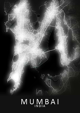 Mumbai LED Glow City Map