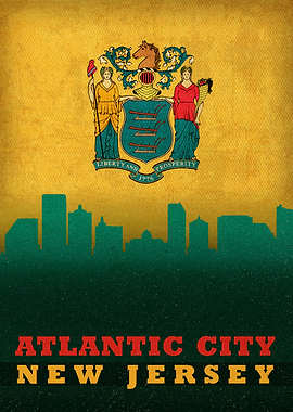 Atlantic City NJ Skyline