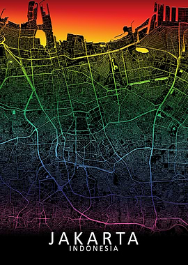 Jakarta Rainbow City Map