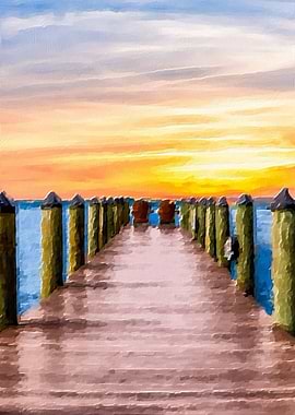 Adirondack Chairs on Pier