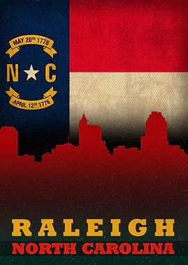 Raleigh NC City Skyline