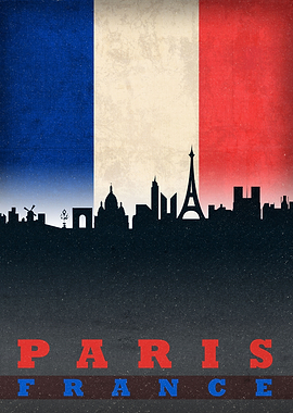 Paris France City Skyline