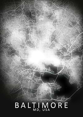 Baltimore LED Glow CityMap