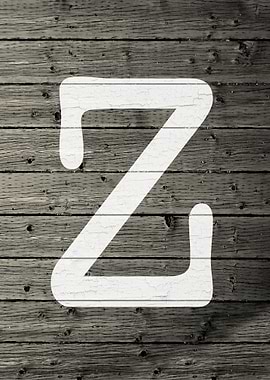 Letter Z on Barn Wood