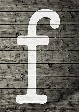 Letter F on Barn Wood