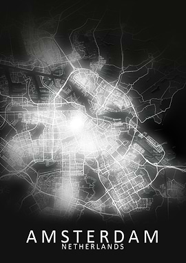 Amsterdam LED Glow CityMap
