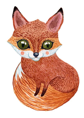 Cute fox illustration
