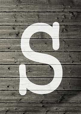 Letter S on Barn Wood