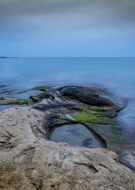 Calm winter day at the sea