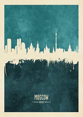 Moscow Russia Skyline
