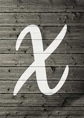 Letter X on Barn Wood