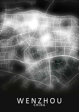 Wenzhou LED Glow City Map