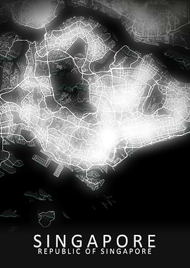 Singapore LED Glow CityMap