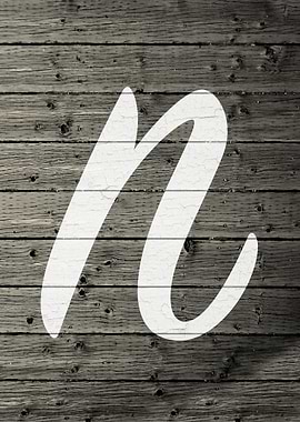Letter N on Barn Wood