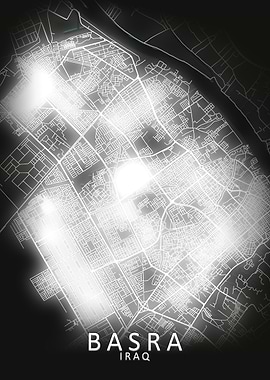 Basra LED Glow City Map