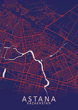 Astana Blue City Map