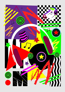 Music pop art background