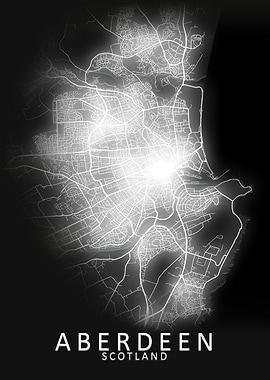 Aberdeen LED Glow City Map