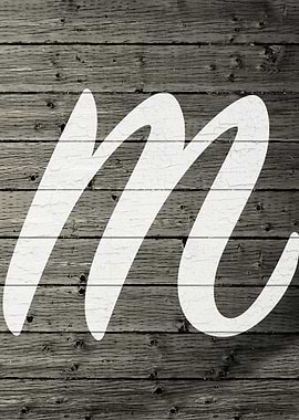 Letter M on Barn Wood