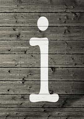 Letter I on Barn Wood