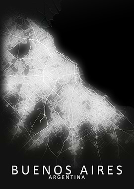 Buenos Aires LED Glow Map