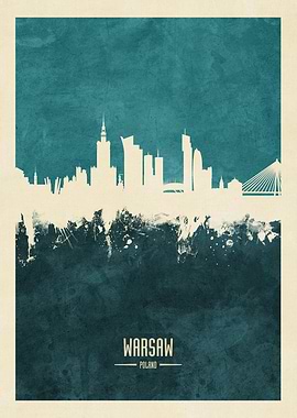 Warsaw Poland Skyline